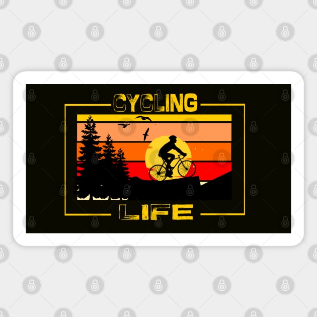 cycling vintage retro Magnet by vintagejoa